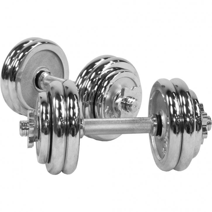 Kurzhantelset 30 kg - Chrom