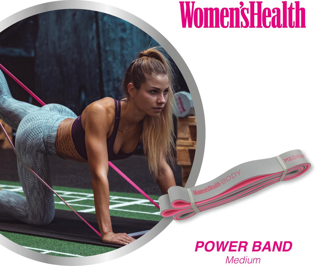 Trainingsband Pink/Grau